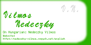 vilmos nedeczky business card